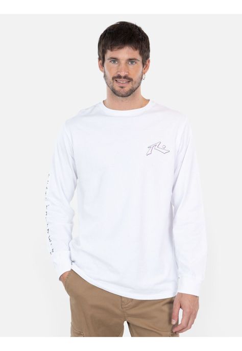 Polera ML Shredmax Blanco Hombre Rusty-0