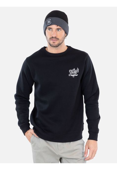 Poleron Break  Negro Hombre Rusty-0