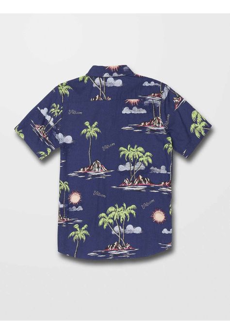 Camisa ISLE HOPPA SS Juvenil Azul Volcom-3