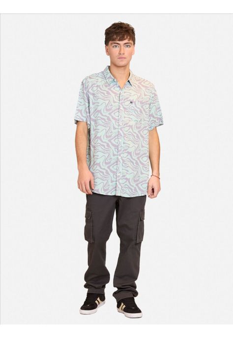 Camisa M/C Madness Ss Multicolor Hombre Rusty-3