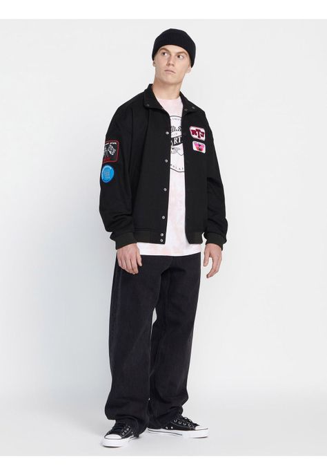Casaca Rtj X Hot Wheels Patch Negro Hombre Volcom-0