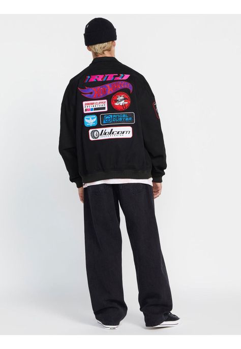 Casaca Rtj X Hot Wheels Patch Negro Hombre Volcom-1