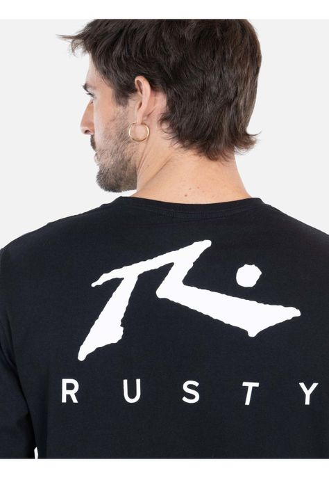 Polera ML Wavepunk Negro Hombre Rusty-2