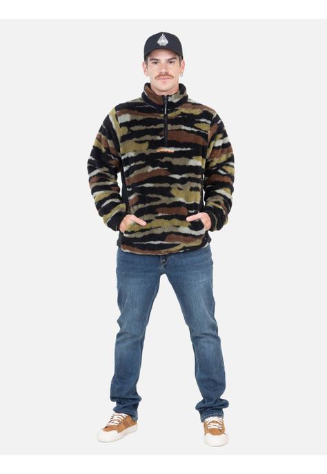 Poleron Ride Multicolor Hombre Volcom-3