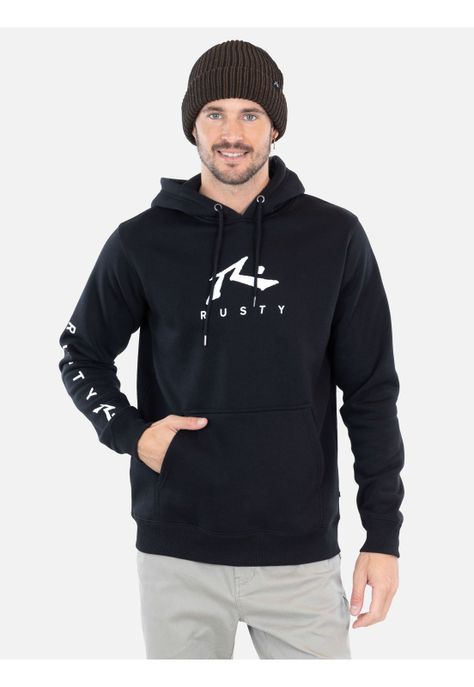 Poleron Spark Negro Hombre Rusty-0