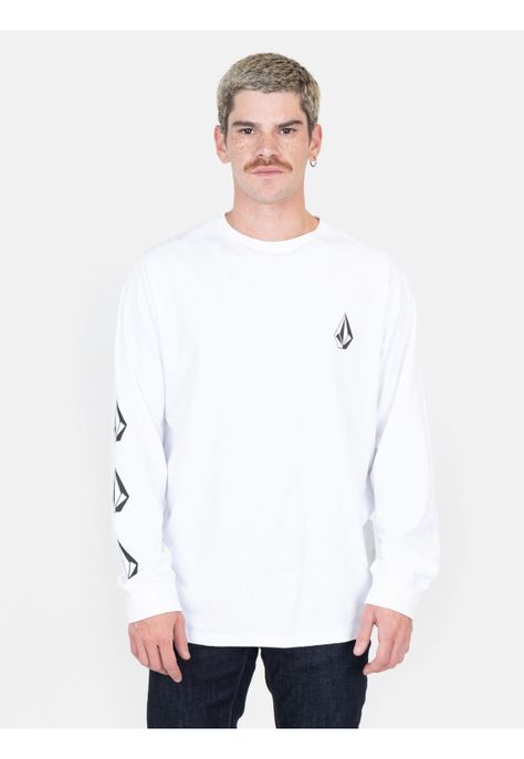 Polera ML Outstorm Blanco Hombre Volcom-0