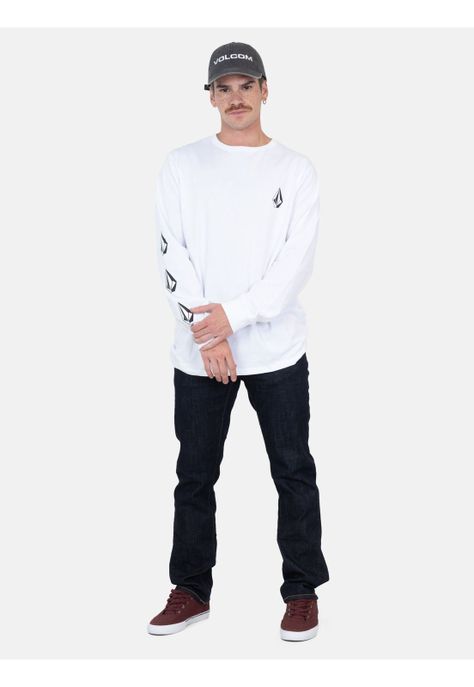 Polera ML Outstorm Blanco Hombre Volcom-3
