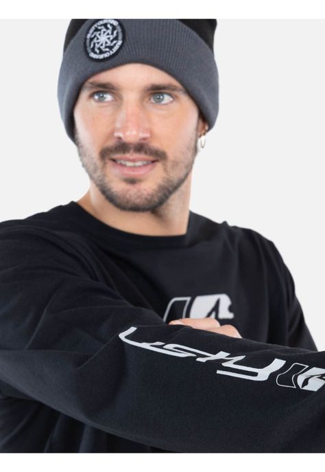 Polera ML Gritrider Negro Hombre Rusty-2