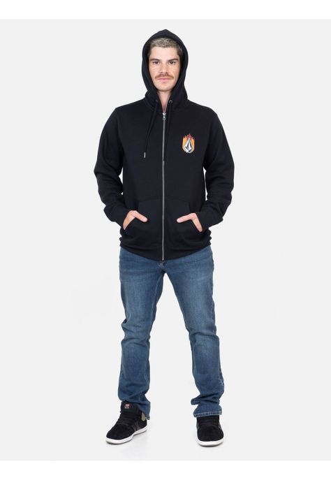 Poleron Aero Negro Hombre Volcom-3