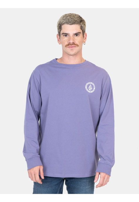 Polera ML Rotation Burdeo Hombre Volcom-0