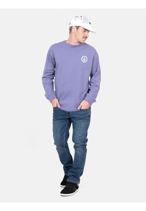 Polera ML Rotation Burdeo Hombre Volcom-3