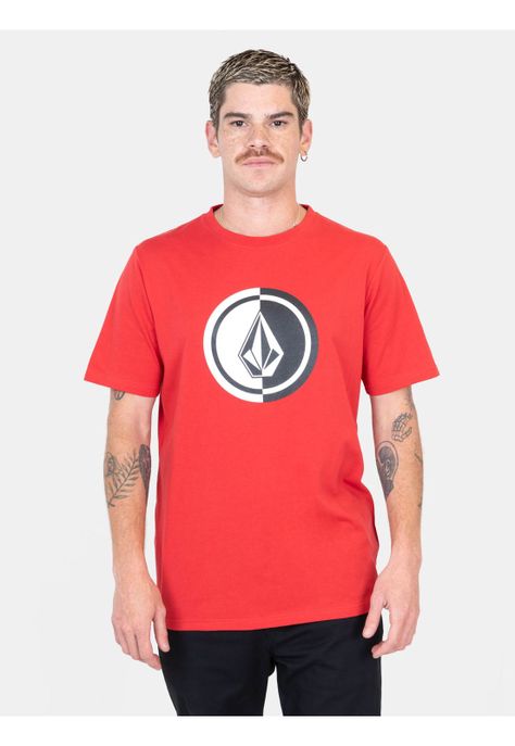 Polera MC Riskflow Rojo Hombre Volcom-0
