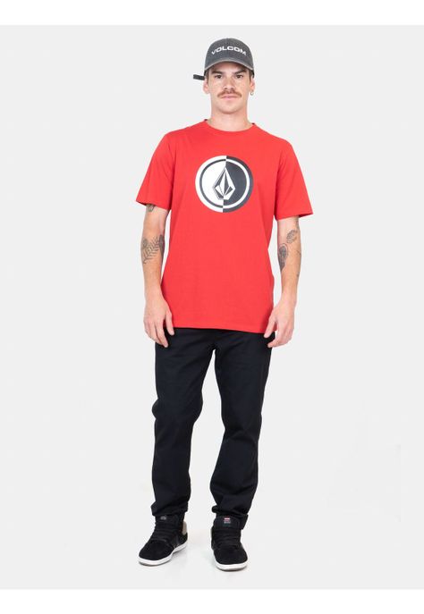 Polera MC Riskflow Rojo Hombre Volcom-3