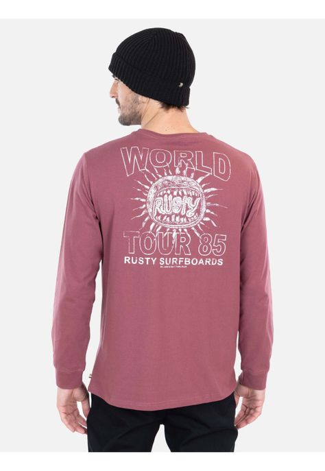 Polera ML Offtrack Burdeo Hombre Rusty-1