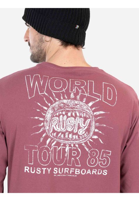 Polera ML Offtrack Burdeo Hombre Rusty-2