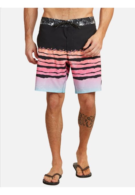 Traje De Baño Mis Rusty Lines Boardshort Negro Hombre Rusty-0