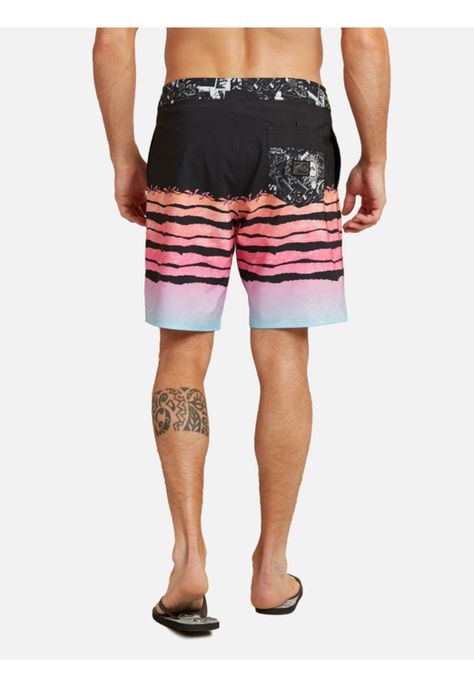 Traje De Baño Mis Rusty Lines Boardshort Negro Hombre Rusty-1