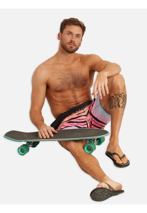 Traje De Baño Mis Rusty Lines Boardshort Negro Hombre Rusty-3