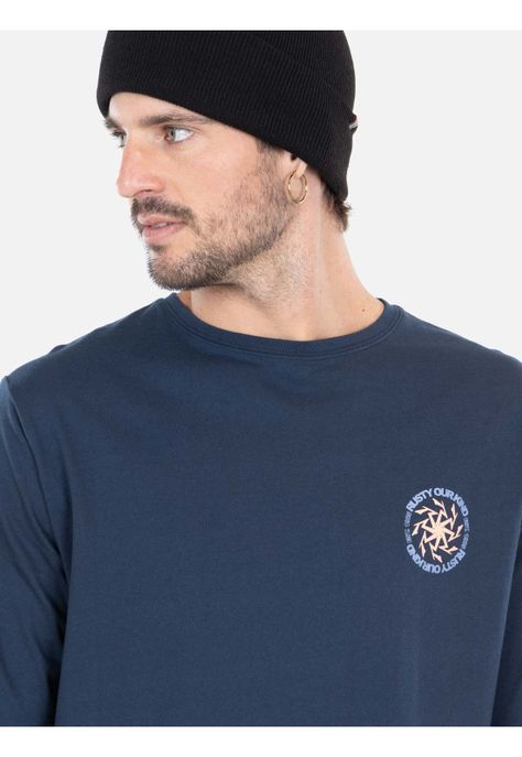 Polera ML LimitlessX Azul Marino Hombre Rusty-2