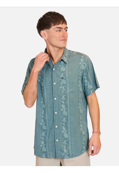 Camisa M/C Bon Voyage Ss Multicolor Hombre Rusty-0