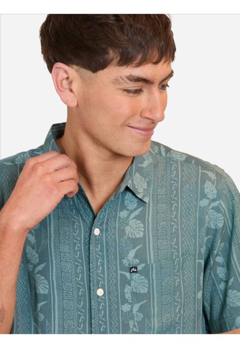 Camisa M/C Bon Voyage Ss Multicolor Hombre Rusty-2