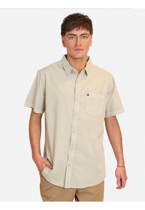Camisa M/C R Die Ss Verde Hombre Rusty-0