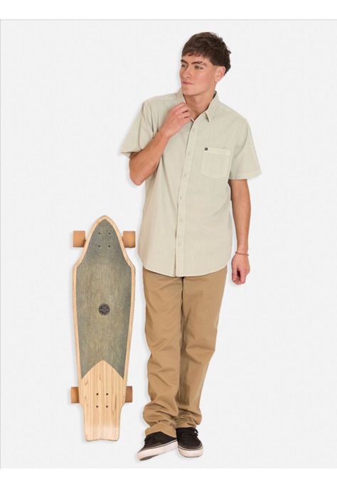 Camisa M/C R Die Ss Verde Hombre Rusty-3