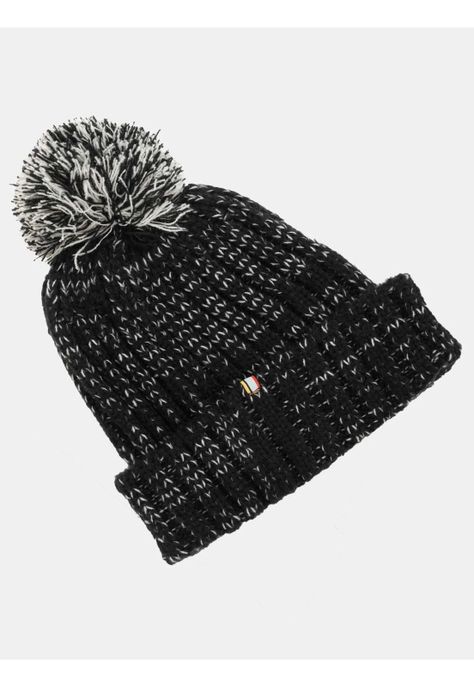 Gorro Win  Pompon Lana Negro Hombre Rusty-1