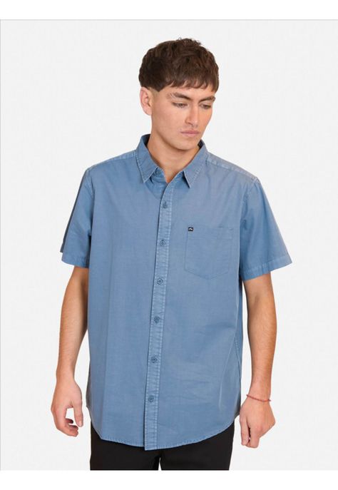 Camisa M/C R Die Ss Azul Hombre Rusty-0