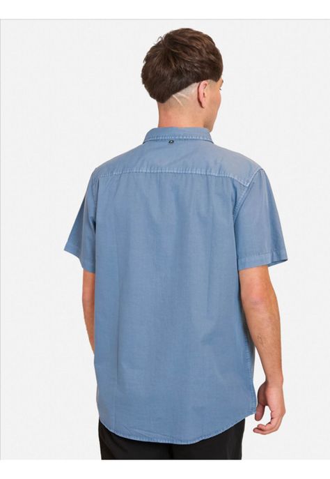 Camisa M/C R Die Ss Azul Hombre Rusty-1