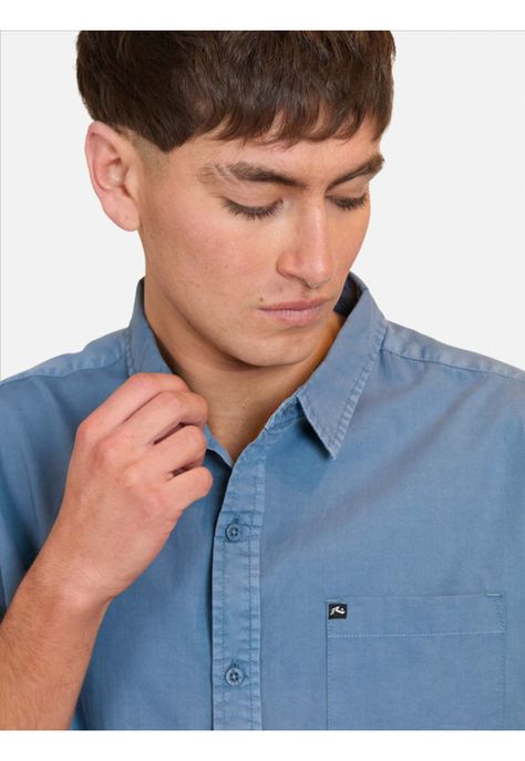 Camisa M/C R Die Ss Azul Hombre Rusty-2