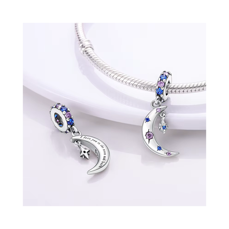 Charm Colgante Luna con Circones-1