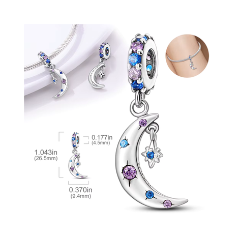 Charm Colgante Luna con Circones-2