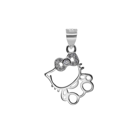Colgante de Plata Hello Kitty Con Circones-0