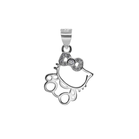 Colgante de Plata Hello Kitty Con Circones-1