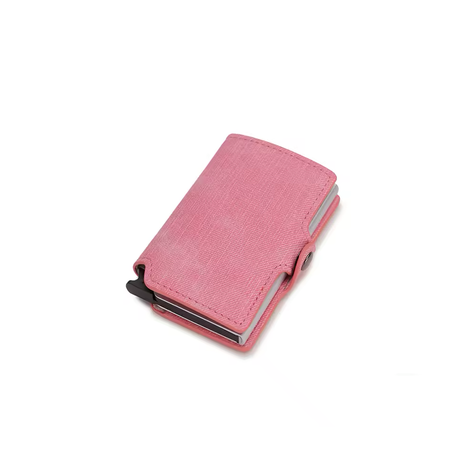 Tarjetero Con Proteccion Rfid Rosa-0