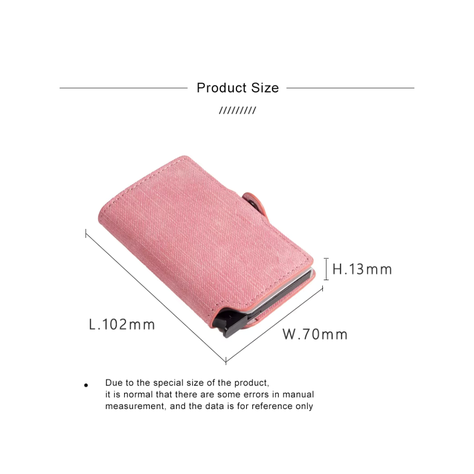Tarjetero Con Proteccion Rfid Rosa-3