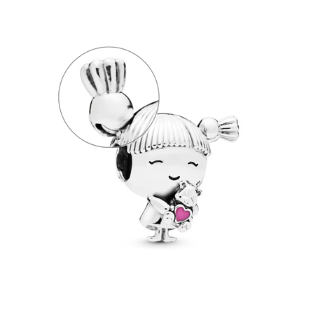 Charm Niña Con Oso de Peluche-3