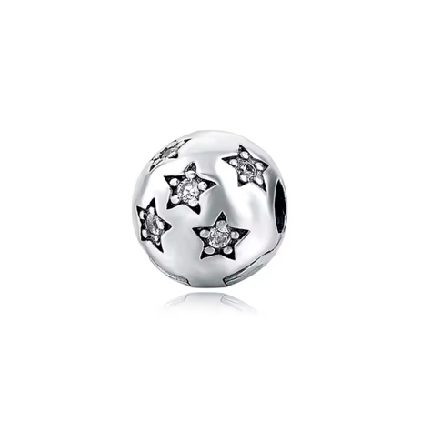 Charm con Broche Circular y Estrellas-0