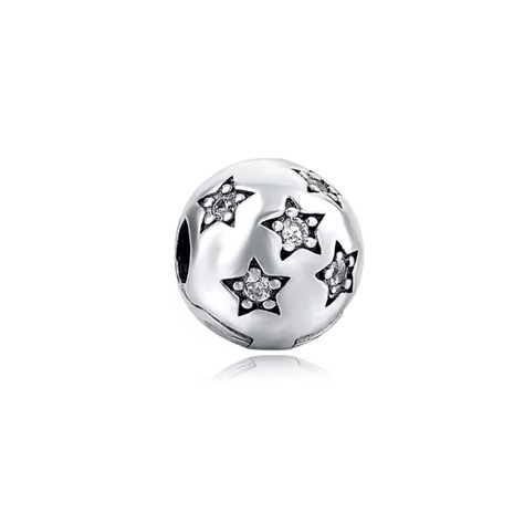 Charm con Broche Circular y Estrellas-1