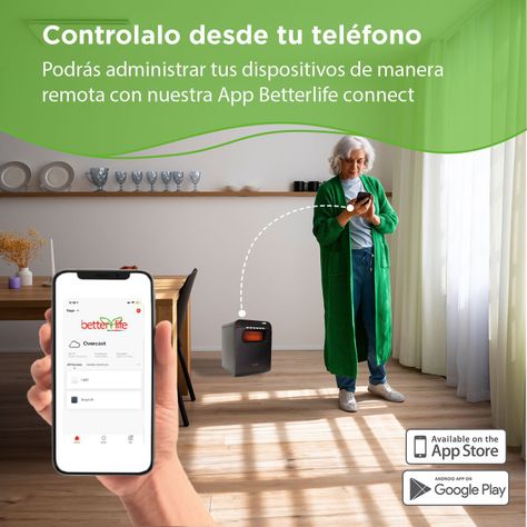 Estufa Eléctrica Infrarroja 60 m2 WiFi-4