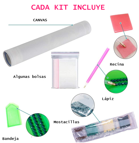 Kit bordado o pintura por número Enamorados 20x25-1