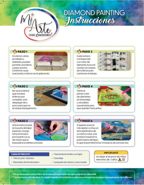 Kit bordado o pintura por número Enamorados 20x25-4