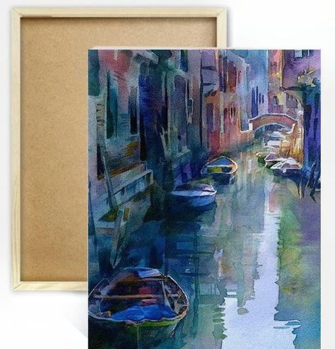 Diamond painting, pintura por diamante Venecia 30x40cm con bastidor-0