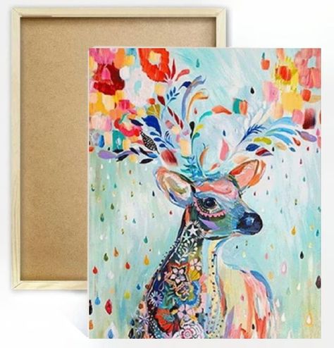 Diamond painting, pintura por diamante Ciervo 30x40cm con bastidor-0
