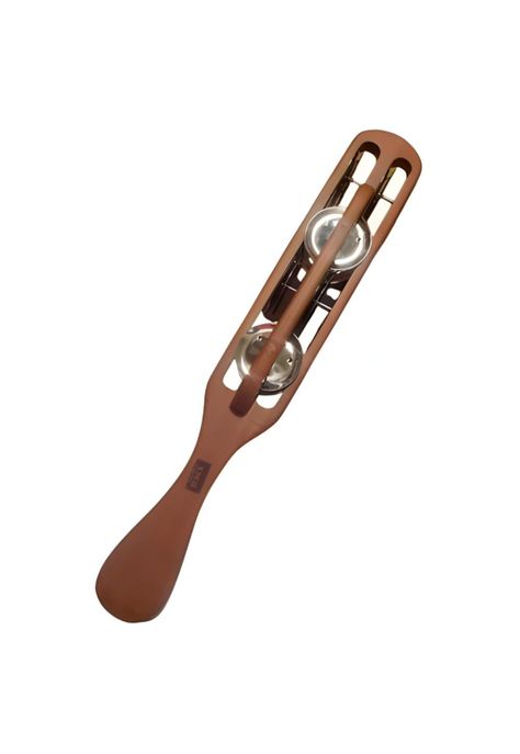 Tambourine with stick color marrón Rmx-0