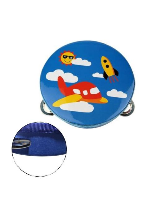 Pandero musical infantil color celeste diseño PB-C8-0