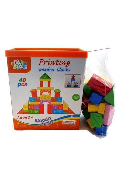 Castillo de bloque con 40 piezas de colores  PB-B2-0