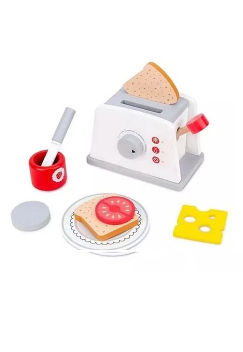 Tostadora de Juguete con 8 piezas adicionales de Madera PB-C3-0