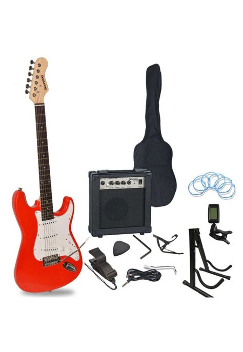 Guitarra Scorpion eléctrica pack rojo PA-G1-E4-0